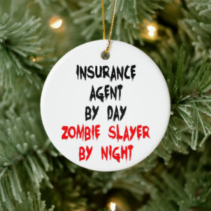 Verzekeringsagent Zombie-laag Keramisch Ornament