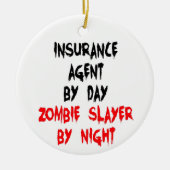Verzekeringsagent Zombie-laag Keramisch Ornament (Voorkant)