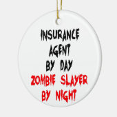 Verzekeringsagent Zombie-laag Keramisch Ornament (Links)