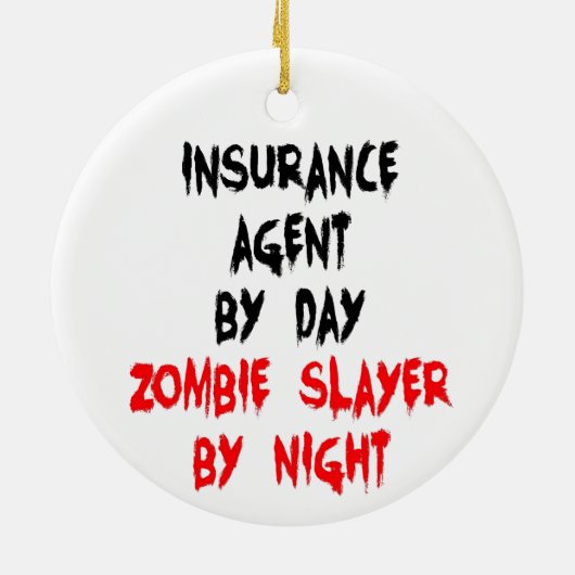 Verzekeringsagent Zombie-laag Keramisch Ornament (Achterkant)