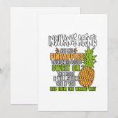 Verzekeringsagenten zijn als ananassen. feestdagenkaart (Voorkant / Achterkant)