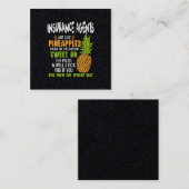 Verzekeringsagenten zijn als ananassen. vierkante visitekaartje (Voorkant / Achterkant)