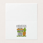 Verzekeringsagenten zijn als ananassen. visitekaartje (Buitenkant ongevouwen)