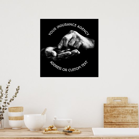 Verzekeringsagentschap: eigenaar of verzekeringsma poster (Keuken)