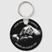 Verzekeringsagentschap: eigenaar of verzekeringsma sleutelhanger (Voorkant)