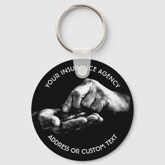 Verzekeringsagentschap: eigenaar of verzekeringsma sleutelhanger (Voorkant)