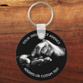 Verzekeringsagentschap: eigenaar of verzekeringsma sleutelhanger (Voorkant)