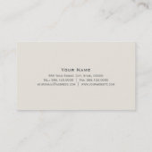 Verzekeringsagentschap Visitekaartje in Soft Taupe (Achterkant)