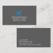 Verzekeringsagentschap, Visitekaartje van gemachti (Voorkant / Achterkant)