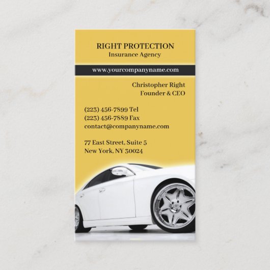 Verzekeringsautodealer Visitekaartje (Voorkant)