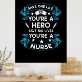 Verzekeringscadeau | Bespaar één leven dat je een  Poster (Keuken)