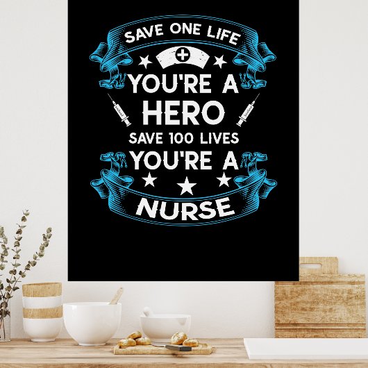 Verzekeringscadeau | Bespaar één leven dat je een  Poster (Keuken)