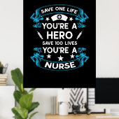 Verzekeringscadeau | Bespaar één leven dat je een  Poster (Thuiskantoor)