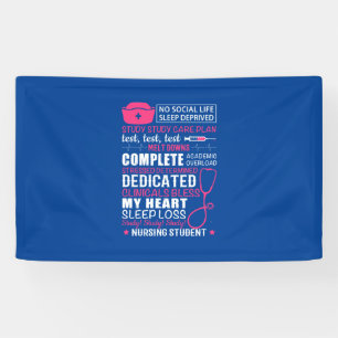 Verzekeringscadeau Geen sociaal leven slaaptekor Spandoek