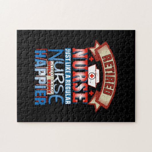 Verzekeringscadeau | Gepensioneerde verpleegkundig Legpuzzel (Horizontaal)