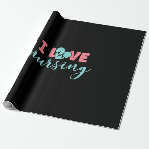Verzekeringscadeau I Love Nursing Cadeaupapier