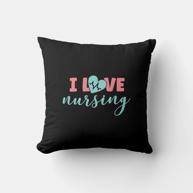 Verzekeringscadeau | I Love Nursing Kussen (Voorkant)