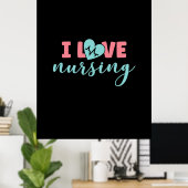 Verzekeringscadeau | I Love Nursing Poster (Thuiskantoor)