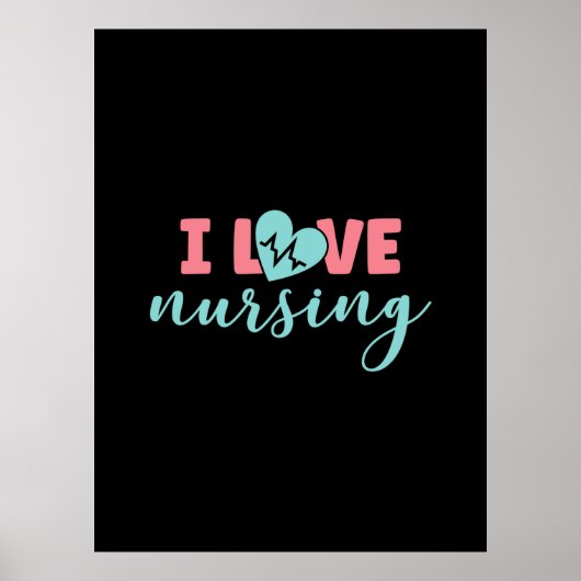 Verzekeringscadeau | I Love Nursing Poster (Voorkant)