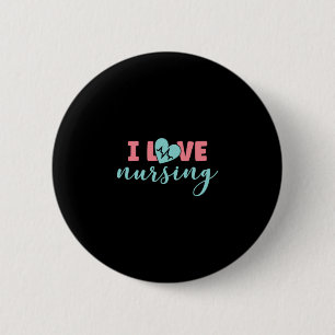 Verzekeringscadeau I Love Nursing Ronde Button 5,7 Cm