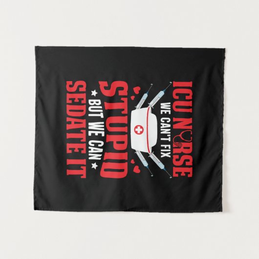 Verzekeringscadeau | ICU-verpleegster die we niet  Wandkleed (Voorkant (horizontaal))