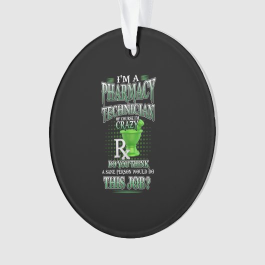 Verzekeringscadeau | Ik ben apotheker Ornament (voorkant)
