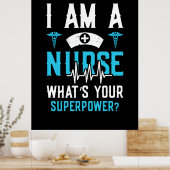 Verzekeringscadeau | Ik ben een verpleegster die j Poster (Keuken)