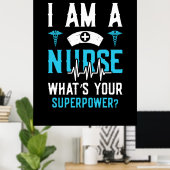 Verzekeringscadeau | Ik ben een verpleegster die j Poster (Thuiskantoor)