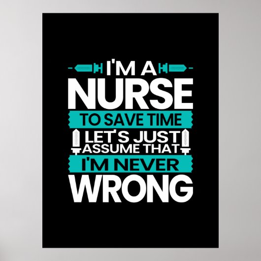 Verzekeringscadeau | Ik ben een verpleegster om ti Poster (Voorkant)