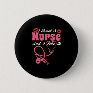 Verzekeringscadeau Ik heb een verpleegster gekus Ronde Button 5,7 Cm