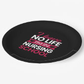 Verzekeringscadeau | Ik heb geen leven in verpleeg Papieren Bordje (Gekanteld)