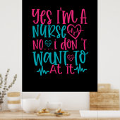 Verzekeringscadeau | Ja Ik ben verpleegster Poster (Keuken)