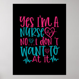 Verzekeringscadeau   Ja Ik ben verpleegster Poster