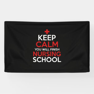 Verzekeringscadeau   Kalm houden Je zult klaar zij Spandoek