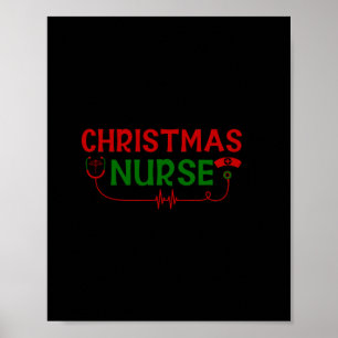 Verzekeringscadeau Kerstverpleegster Poster