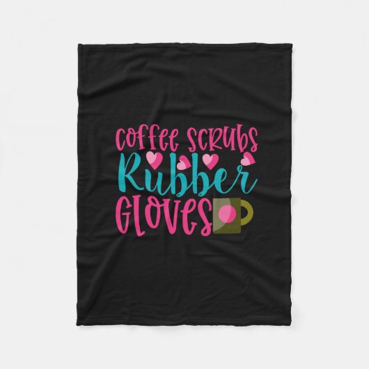 Verzekeringscadeau | Koffiekruiden, rubber handsch Fleece Deken (Voorkant)