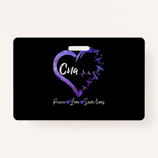 Verzekeringscadeau | Love CNA Peace Lives Badge (Voorkant)