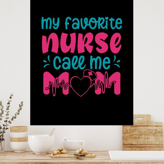 Verzekeringscadeau | Mijn favoriete verpleegster v Poster (Keuken)