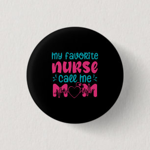 Verzekeringscadeau Mijn favoriete verpleegster v Ronde Button 3,2 Cm