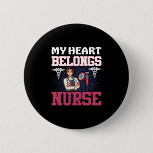 Verzekeringscadeau Mijn hart behoort tot de zust Ronde Button 5,7 Cm