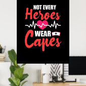 Verzekeringscadeau | Niet alle helden Draag kapsel Poster (Thuiskantoor)
