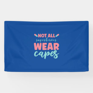 Verzekeringscadeau Niet alle superhelden Draag k Spandoek