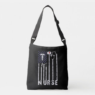 Verzekeringscadeau | Nurse Amerikaanse vlag Nurse Crossbody Tas