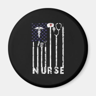 Verzekeringscadeau Nurse Amerikaanse vlag Nurse Magneet
