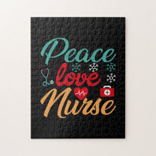 Verzekeringscadeau   Peace Love Nurse Legpuzzel