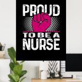 Verzekeringscadeau | Proud als verpleegster Poster (Thuiskantoor)