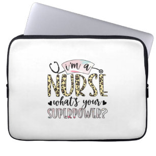 Verzekeringscadeau   Proud Super Nurse Laptop Sleeve
