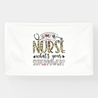 Verzekeringscadeau | Proud Super Nurse Spandoek