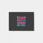 Verzekeringscadeau | Slaap de hele dag verpleegste Post-it® Notes (Voorkant)