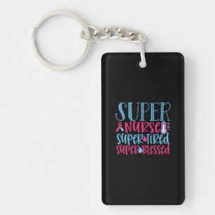 Verzekeringscadeau Super Nurse Super Tired Sleutelhanger